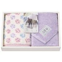 タオル ギフト 綿雪のようなタオル フェイスタオル2枚 セット ピンク×パープル ※2個以上から注文可能(販売価格は1個単位の価格)