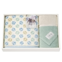 タオル ギフト 綿雪のようなタオル バスタオル1枚&フェイスタオル1枚&ハンドタオル1枚 セット ブルー×グリーン