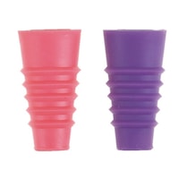 ワールド・クリエイト ボトルストッパー シリコーンボトルストッパー 2個入 viv ピンク×パープル ※4個以上から注文可能(販売価格は1個単位の価格)