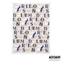 ワールド・クリエイト ふきん かや生地ふきん ムーミン カラフル ブルー ※4個以上から注文可能(販売価格は1個単位の価格)