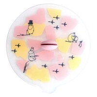 ワールド・クリエイト シリコン蓋 ムーミン 電子レンジ対応 シリコンリッド シェイプス ピンク ※3個以上から注文可能(販売価格は1個単位の価格)