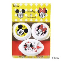 タマハシ 保存容器 ミッキー&ミニー プラスチック電子レンジ容器 丸型 小判型 3個セット ※3個以上から注文可能(販売価格は1個単位の価格)