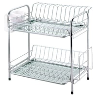 タマハシ 水切りラック フルーラ パイプ式ニ段水切りバスケット