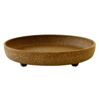 八幡化成 受け皿 エコプレート丸型 6号 木粉入り ナチュラル ※7個以上から注文可能(販売価格は1個単位の価格)