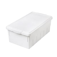 サンコープラスチック 収納ボックス 幅25.9×奥行46.8×高さ16.9cm ビデオ&ブックケース ホワイト ※3個以上から注文可能(販売価格は1個単位の価格)