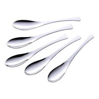 下村企販 スプーン 19cm TSUBAME サッとすくえるスプーン ステンレス 5本組 ※2個以上から注文可能(販売価格は1個単位の価格)
