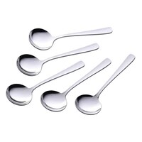 下村企販 スープスプーン 15cm TSUBAME すくいやすいスープスプーン ステンレス 5本組 ※3個以上から注文可能(販売価格は1個単位の価格)
