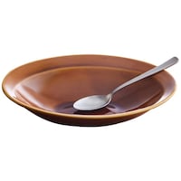 逸品社 カレー皿 スプーンセット 25cm 逸品窯 陶磁器 ブラウン ※2個以上から注文可能(販売価格は1個単位の価格)