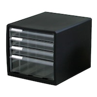 JEJアステージ レターケース F4 4段 浅3段深1段 ブラック ※3個以上から注文可能(販売価格は1個単位の価格)