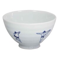 ワールド・クリエイト 飯碗 11.5cm おすもう 藍花 磁器 波佐見焼 青 ※3個以上から注文可能(販売価格は1個単位の価格)