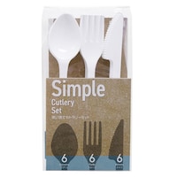 小久保工業所 使い捨てカトラリー スプーン フォーク ナイフ 各6本入り ※6個以上から注文可能(販売価格は1個単位の価格)