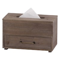 アビテ ティッシュボックス デタンデュ 引出し付き 木製 ブラウン