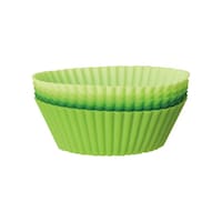 逸品社 おかずカップ シリコーンカップ オーバル 5個入り グリーン ※4個以上から注文可能(販売価格は1個単位の価格)