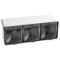 アスベル 調味料ストッカー 3個組 ステンレス製ラック付き フォルマ