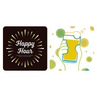 東洋ケース ウォールライト テーブルライト LIGHT BOX SIGN 専用デザインシート 2枚入り HappyHour ※6個以上から注文可能(販売価格は1個単位の価格)