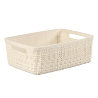 バスケット スモールバスケット CURVER 5L ランドリーボックス ホワイト ※3個以上から注文可能(販売価格は1個単位の価格)