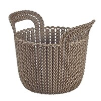 バスケット スモールバスケット CURVER ニット ランドリーボックス 3L ブラウン ※3個以上から注文可能(販売価格は1個単位の価格)