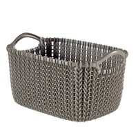 バスケット スクエアバスケット CURVER ニット ランドリーボックス 3L ブラウン ※3個以上から注文可能(販売価格は1個単位の価格)