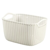 バスケット スクエアバスケット CURVER ニット ランドリーボックス 8L ホワイト ※2個以上から注文可能(販売価格は1個単位の価格)