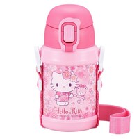 オーエスケー 水筒 450ml ストロー付ステンレスボトル ハローキティさくら