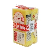 WISE キッチンスポンジ 三ツ星スポンジ 食器洗い用 2個組 抗菌 防臭 日本製 イエロー ※11個以上から注文可能(販売価格は1個単位の価格)