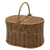 ティーライフ バスケット バルト 柳 ピクニックバスケット オーバル S ふた付き ※2個以上から注文可能(販売価格は1個単位の価格)