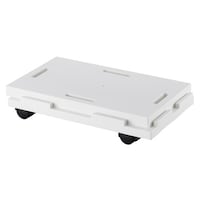 サンコープラスチック 平台車 連結できる ラクゴロ ミドル キャスター付き 家庭用 幅19.1cm ホワイト ※3個以上から注文可能(販売価格は1個単位の価格)