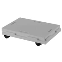 サンコープラスチック 平台車 連結できる ラクゴロ ワイド キャスター付き 家庭用 幅23.6cm グレー ※3個以上から注文可能(販売価格は1個単位の価格)