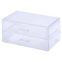 不二貿易 収納ケース コスメ収納 引き出し2段 小物入れ ※3個以上から注文可能(販売価格は1個単位の価格)