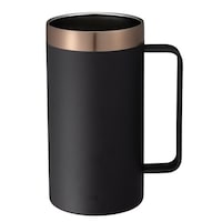 シービージャパン ビールジョッキ 500ml 喉越しを楽しむジョッキ 保冷 真空二重構造 ステンレス ブラック ※2個以上から注文可能(販売価格は1個単位の価格)