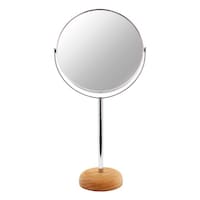 スタンドミラー 片面拡大鏡 7倍率 ロングタイプ ウッドべ―ス アコウスティック ナチュラル ※2個以上から注文可能(販売価格は1個単位の価格)