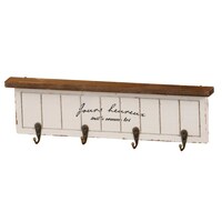 アビテ フック 壁掛け ラルモニ ウォールフック 4連 木製 壁面収納 ホワイト ※3個以上から注文可能(販売価格は1個単位の価格)