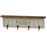 アビテ フック 壁掛け ラルモニ ウォールフック 4連 木製 壁面収納 グリーン ※3個以上から注文可能(販売価格は1個単位の価格)