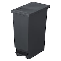 新輝合成 ゴミ箱 20L ユニード プッシュ&ペダル チャコールブラック ※2個以上から注文可能(販売価格は1個単位の価格)