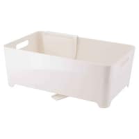 不二貿易 水切りラック Karatto 水切りバスケット ホワイト ※2個以上から注文可能(販売価格は1個単位の価格)