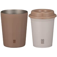 シービージャパン コンビニカップ フタ付き S GOMUG QAHWA 保温 保冷 ステンレス モカ ※2個以上から注文可能(販売価格は1個単位の価格)
