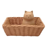 ティーライフ ペンスタンド にゃふにゃふ レジン マルチトレイ ペン立て ブラウン ※3個以上から注文可能(販売価格は1個単位の価格)