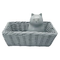 ティーライフ ペンスタンド にゃふにゃふ レジン マルチトレイ ペン立て グレー ※3個以上から注文可能(販売価格は1個単位の価格)