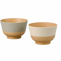 カノー 茶碗 330ml やさしい彩り 抗菌 汁椀 2個入 あま×きなり ※2個以上から注文可能(販売価格は1個単位の価格)