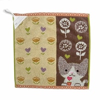 タオル フレル ホイップクリーム ループ付き ウォッシュタオル 34×34cm ネコ ※6個以上から注文可能(販売価格は1個単位の価格)