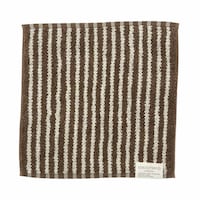 タオル ココチエナ ライン ウォッシュタオル 34×35cm ブラウン ※7個以上から注文可能(販売価格は1個単位の価格)