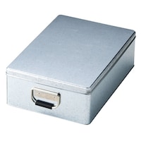 ちどり産業 収納ボックス トタン収納 ハーフ ブリキ ふた付き 幅26×奥行38.5×高さ12cm ※2個以上から注文可能(販売価格は1個単位の価格)