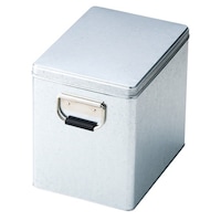 ちどり産業 収納ボックス トタン収納 縦ハーフ ブリキ ふた付き 幅19×奥行26.5×高さ24cm ※2個以上から注文可能(販売価格は1個単位の価格)