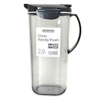 岩崎工業 冷水筒 2L クリアハンディプッシュ 2 ダークグレー ※4個以上から注文可能(販売価格は1個単位の価格)