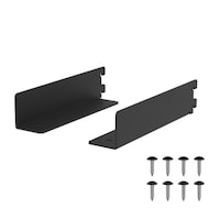 平安伸銅 棚受 19cm ラブリコ トレイ型 アイアン 壁面収納 ブラック ※2個以上から注文可能(販売価格は1個単位の価格)