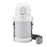 オーエスケー 水筒450ml スヌーピー ストロー付ステンレスボトル