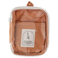 不二貿易 アクスタ 収納 推し活 アクスタケース ポーチ クリアポケット 持ち運び オレンジ ※5個以上から注文可能(販売価格は1個単位の価格)