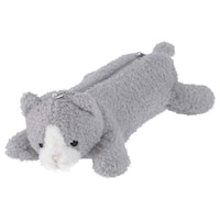 不二貿易 ペンケース アニマルペンケース ぬいぐるみ 筆箱 ネコ ※3個以上から注文可能(販売価格は1個単位の価格)