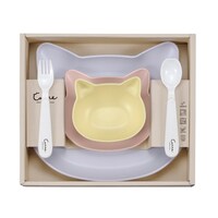 カノー 食器 ギフトセット catte Giftbox ランチプレート プレート ボウル スプーン フォーク 日本製 BPAフリー