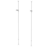 平安伸銅 室内物干し 竿受け 室内つっぱり竿受け 1段 ホワイト